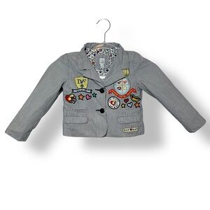Baby GAP Diane Von Furstenberg DVF Collab Jacket Pinstripe Blazer Girls Size‎ 4